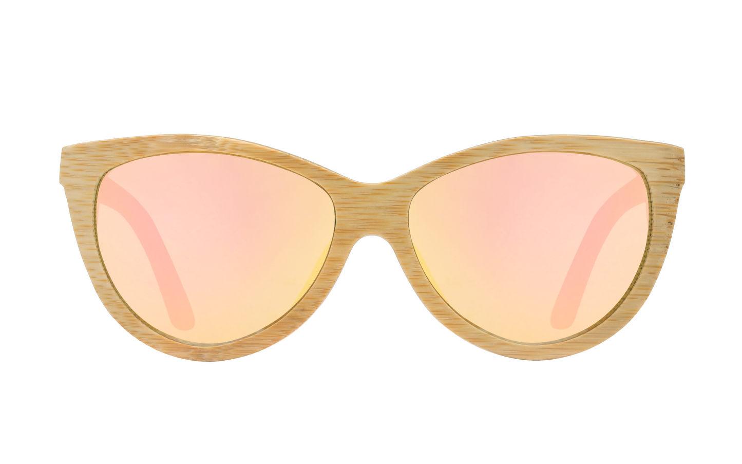 Grace Bamboo Nat w/Rose Gold Mirrored Lenses