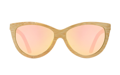 Grace Bamboo Nat w/Rose Gold Mirrored Lenses