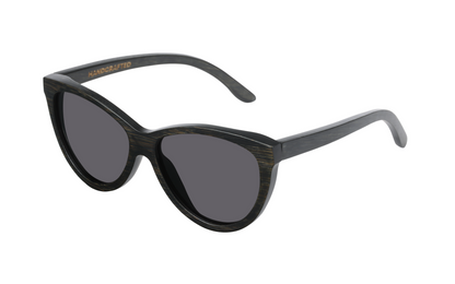 Grace Black Handcrafted Bamboo Sunglasses | Smoke Polarized UV400
