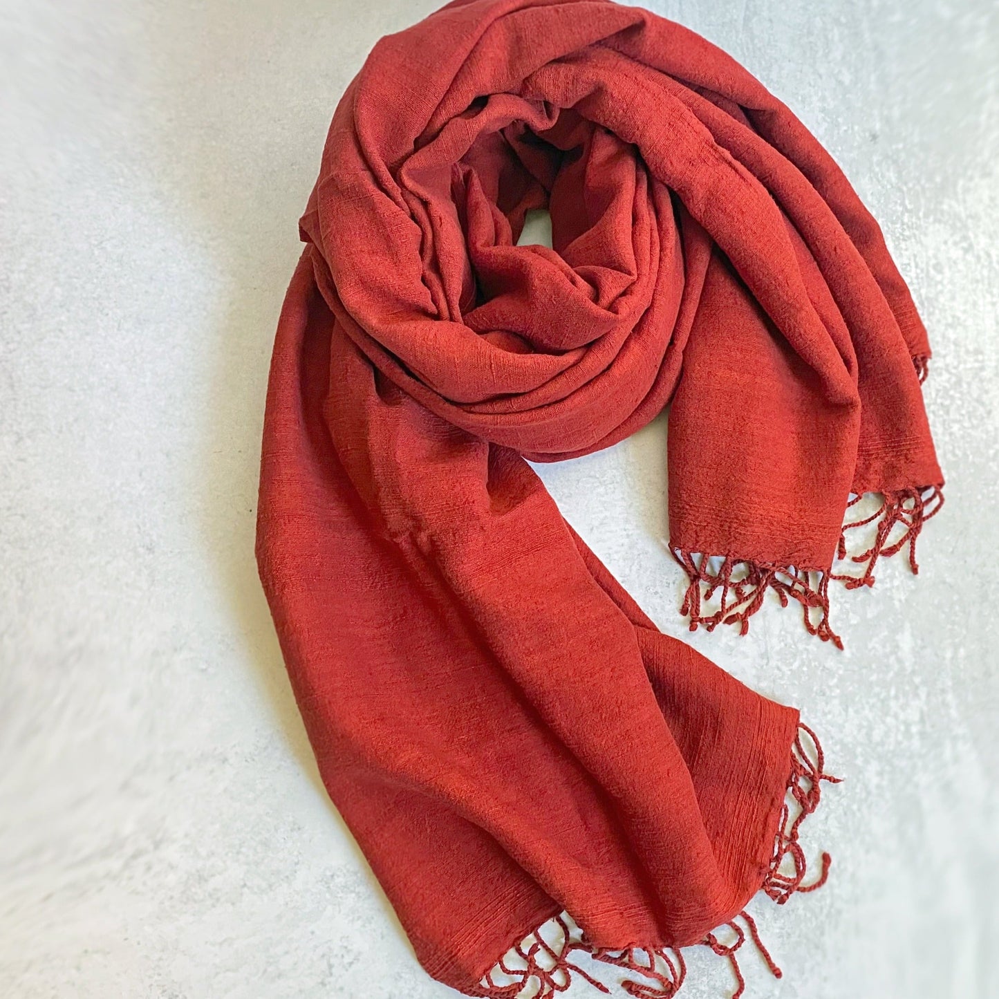 Handwoven Peace Ahimsa Silk Natural Dyed Stole